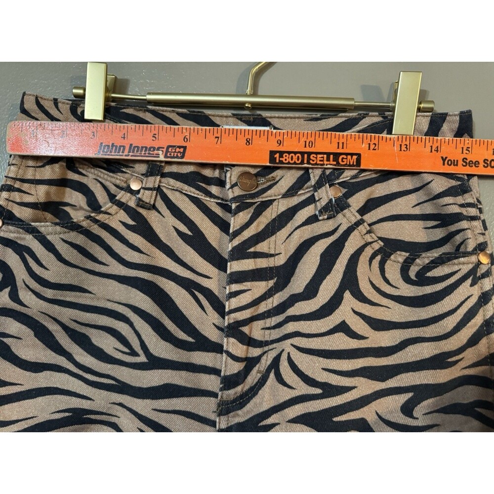 Wrangler 603 Wild West High Rise Straight Jeans Purr Tiger Zebra Print 28X28 - Picture 5 of 10